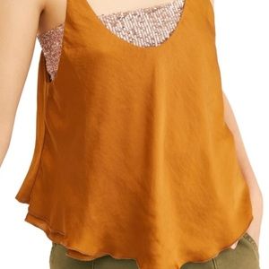 NWOT Free people turn it on camisole in Amber XS